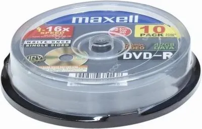 Produktbild von Maxell DVD-R 4,7GB 16X 10-Pack, DVD-R, Tortenschachtel, 10 Stück(e), 4,7 GB