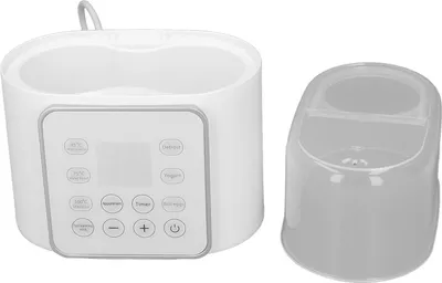 Produktbild von 2-in-1-Doppelflaschenheizung, multifunktionale Reinigung, automatischer schneller Milchwärmer mit Timer, weiß, EU-Stecker, 220 V