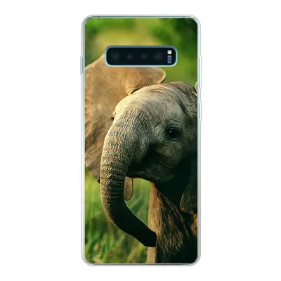 Produktbild von MuchoWow® Handyhülle Schutzhülle Hülle für Samsung Galaxy S10 Plus Elefant - Grün - Tiere - Natur Silikon Softcase Handy Hülle - Schutzhülle