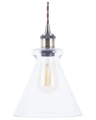 Obrázok produktu pre BELIANI Závesná lampa priehľadná sklenená mosadzná kovové industriálne stropné svietidlo