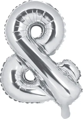 Produktbild von Folienballon ""&"" 35cm silber metallic 1 St.