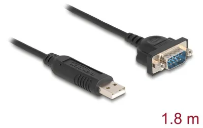 Produktbild von DELOCK USB RS-232 Adapter USB 2.0 zu D-Sub 9 Stecker