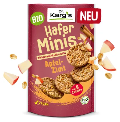 Produktbild von Dr. Kargs  Hafer Minis Apfel Zimt mit Agavendicksaft 85g 5er Pack