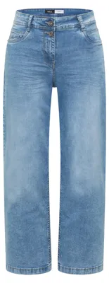 Produktbild von CECIL 7/8 High Waist Wide Leg Jeans im Loose Fit Damen light blue washed – lockere Passform