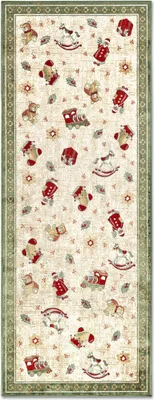 Zdjęcie produktu dla Dywan chodnik świąteczny, pod choinkę 80x200cm, antypoślizgowy płasko tkany
