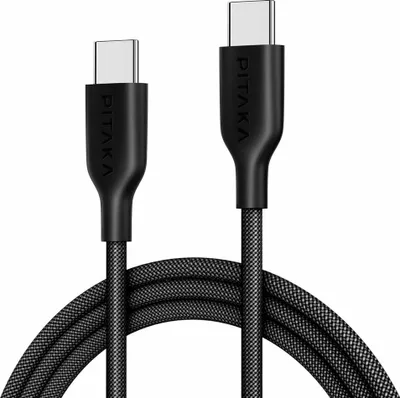 Obrázek produktu pro Kabel Pitaka Flex Braided, USB C-USB C, 1,2 metru, černý