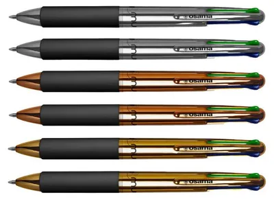Zdjęcie produktu dla Osama - Etui 6 Długopisów 4 Kolory Multi 1,0 mm Chrome - OW 84006956