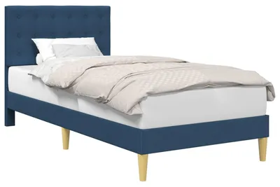 Obrázok produktu pre Rám postele s čelnou doskou Modrá 90 x 200 cm Látka