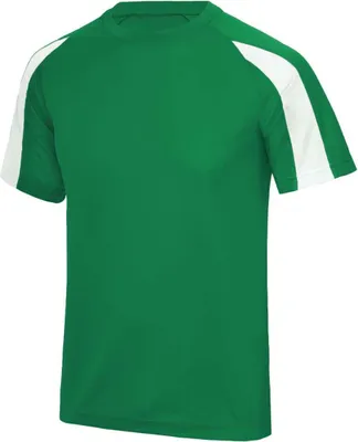 Produktbild von Just Cool JC003 | Contrast Cool Sport T-Shirt + WRAP  - Farbe: Kelly Green/Arctic White - Größe: S