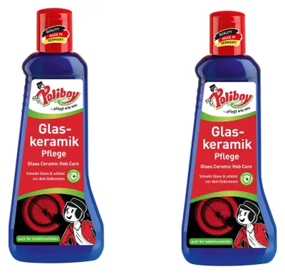 Produktbild von Poliboy Glaskeramik Pflege 2er Set - 400ml, Inhalt jeweils 200ml, Reinigung & Pflege