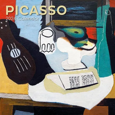 Obrázek produktu pro Picasso – Pablo Picasso – Umělecký kalendář 2024: Kalendář na 16 měsíců. Originální produkt společnosti The Gifted Stationery Co. Ltd. [Vícejazyčný] [Kalendář] (Nástěnný kalendář)