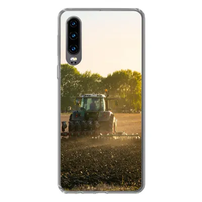 Produktbild von MuchoWow® Handyhülle Schutzhülle Hülle für Huawei P30 Traktor - Vogel - Land Silikon Softcase Handy Hülle - Kartenbesitzer