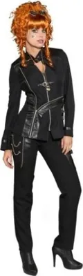 Produktbild von O9233-44 schwarz Damen Steampunkjacke Gothic-Punk Jacke Gr.44