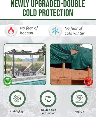 Image de Bâche en PVC imperméable 420 g/m², 2 x 3 m, idéale pour une serre