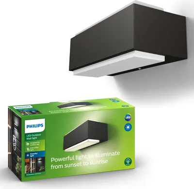 Obrázok produktu pre Philips myGarden 1648793P3, Vonkajšie nástenné osvetlenie, Antracit, Hliník, Syntetika, IP44, Záhrada, Patio, I