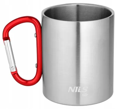 Produktbild von NILS CAMP NC17110 Camping-Becher mit Karabiner 330ml Rot