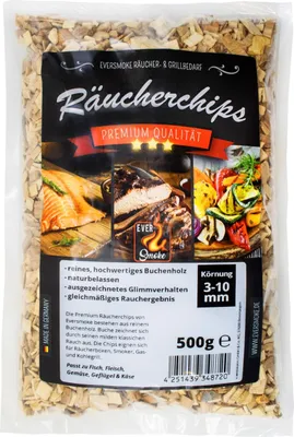 Produktbild von Eversmoke Premium Räucherchips "3,0-10,0mm", 500g