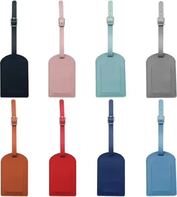 Produktbild von Lederne Gepäckanhänger - Verhindern Sie den Verlust von Taschen - 8 Stück