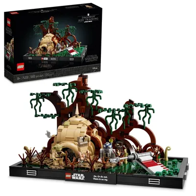 Produktbild von LEGO Star Wars Dagobah Jedi Training Diorama 75330 Building Kit for Adults; Brick-Built Collectible for Display (1,000 Pieces) – Größe Standard