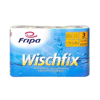 Produktbild von 672 Rollen Küchenrollen 3-lagig 26 cm x 24 cm weiss Wischfix 51 Blatt
