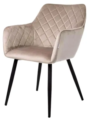 Produktbild von Beiger Velourstuhl Shelton 56x60x84cm