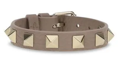Immagine prodotto di Bracciale Valentino Garavani in pelle di vitello grigia