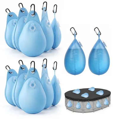 Immagine prodotto di Copertura per piscina, pesi, sacchetti d'acqua, 12 pezzi, sacchetti di zavorra per piscina con ganci