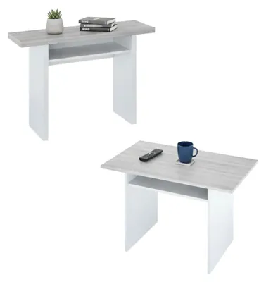 Produktbild von Ausziehbarer Tisch, Weiß 35x120x77h cm