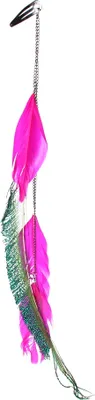 Produktbild von Haarclip Haarkette mit Federn in der Farbe Pink