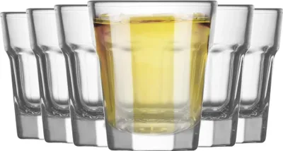 Obrázek produktu pro 6x Aras 45ml shot glasses - Malá skleněná tequila bomba na koktejly na slepičí párty - LAV
