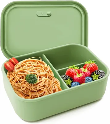 Obrázok produktu pre Desiatový box, s priehradkami, bez BPA, do mikrovlnnej rúry a umývačky riadu, modrý, pre deti
