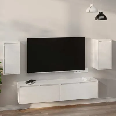 Obrázek produktu pro The Living Store Nástěnné skříňky 2 ks. Bílé 30x30x60 cm z masivního borovicového dřeva