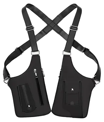 Imagen del producto de Elzusha - Bandolera doble para hombre - Diseño antirrobo, protección bajo el brazo