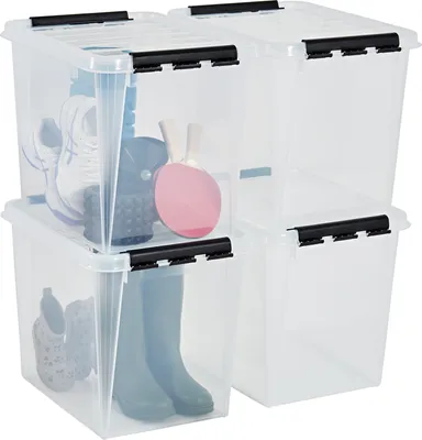Produktbild von 4er-Set SmartStore Aufbewahrungsbox – 52L mit Deckel Classic