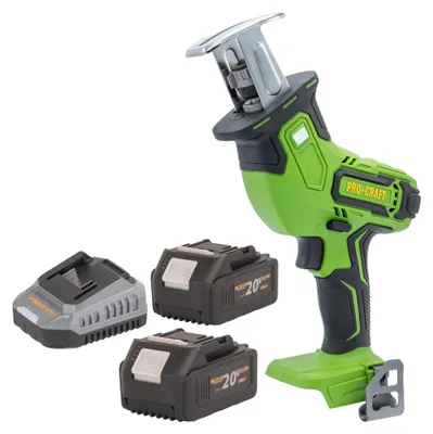 Obrázek produktu pro Akumulátorová přímočará pila Procraft PSS30bb 20 V bezkartáčová + 2x akumulátor 4,0 Ah + nabíječka