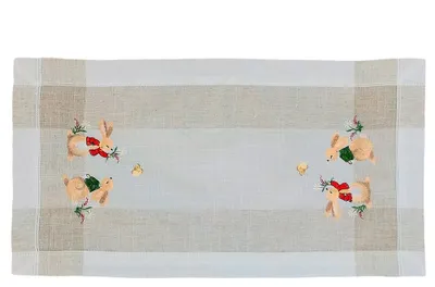 Produktbild von Tischläufer ZITA Osterhasen & Schmetterlinge Polyester 35 x 70 cm