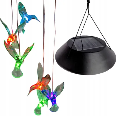 Obrázek produktu pro Solární světýlka – girlanda s kolibříky, LED, 70 cm, do zahrady