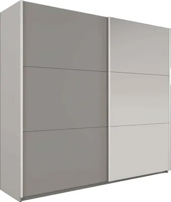 Produktbild von Masseno Schiebetürenschrank IVERN 250/215/65 cm 2-türig mit Spiegel Grau