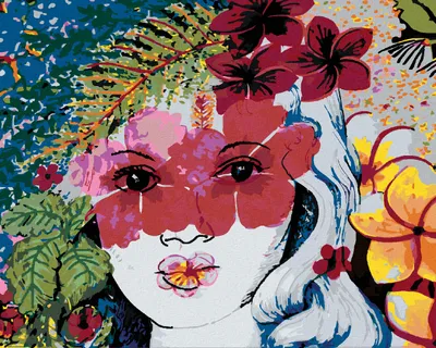 Produktbild von Zuty - Malen nach Zahlen - FRAU UND BLUMENAUGEN, 40x50 cm, ohne Keilrahmen