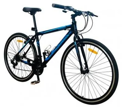 Produktbild von E-ROCK Hybrid 700C Fahrrad 28 Zoll Aluminium - 21 Gang Shimano Mountainbike Tourney Schaltung, V-Bremsen, leichter Alu-Rahmen 14 kg, Citybike