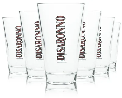 Produktbild von 6x Disaronno Amaretto Likör Glas Longdrink Cocktail Gläser Retro Look Gastro