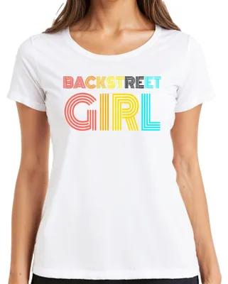 Produktbild von Backstreet Girl Fan 90er Boygroup Musik Statement Sarkasmus 90s Damen T-Shirt, Weiß, XL