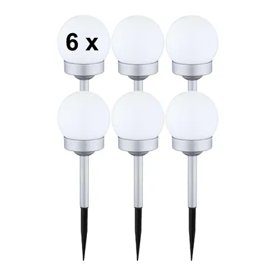 Produktbild von Solarleuchte Garten 6er Set Solarkugeln Silber Solarlampe Außen Leuchte Solar