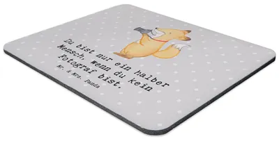 Produktbild von Mr. & Mrs. Panda Mauspad Fotograf Herz - Grau Pastell - Geschenk, Ausbildung, laptop, Fotografie, computer, Mousepad, Mouse Pad, Witzig