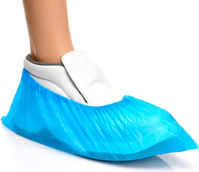 Zdjęcie produktu dla Ochraniacze Folia Na Buty Obuwie Niebieskie Foliowe 100 szt