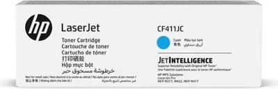 Image de HP Color LaserJet Pro M377 M452 M477 Toner Cyan Authentique (410JC CF411JC)