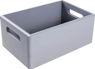 Image de Creative Deco Caisse Bois Rangement Gris 30 x 20 x 13 cm (+/- 1cm)