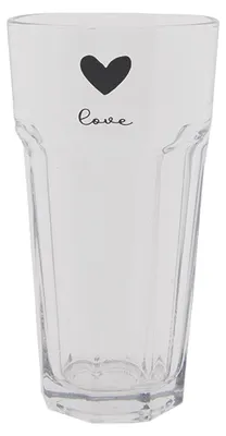 Image de Clayre & Eef Verre à eau 320 ml Verre Cœur