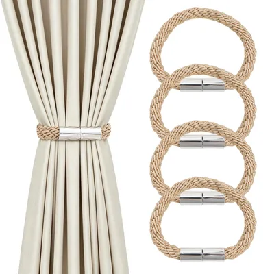 Magnetische Gardinenhalter, 4 Stück, ohne Bohren, elegant