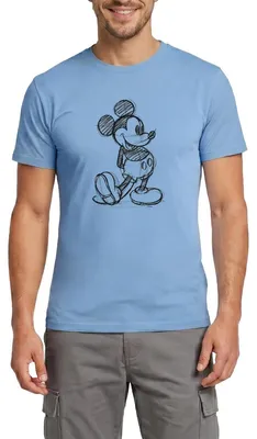 Produktbild von Mickey & Minnie Zeichnung Männer T-Shirt, M, Carolina Blue